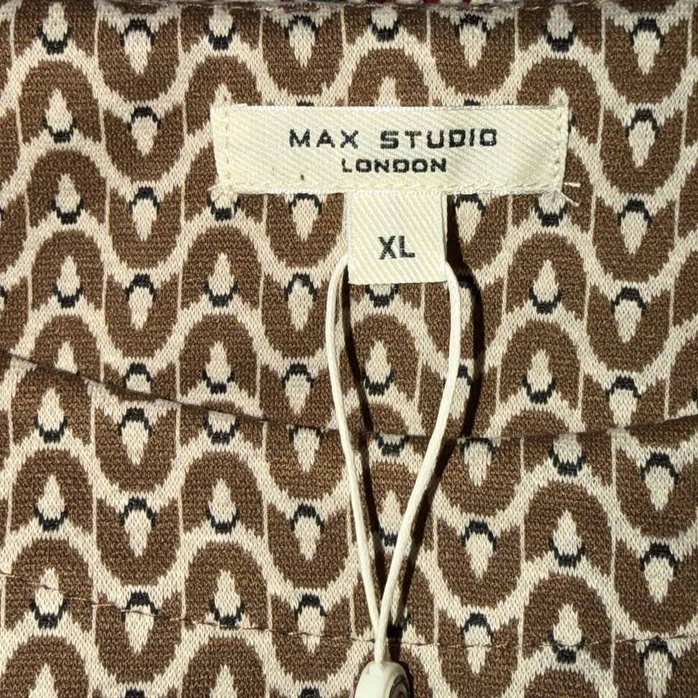 NWT Max Studio Women's Double Knit Short Sleeve Top Size XL Oversized Fit - Picture 7 of 9